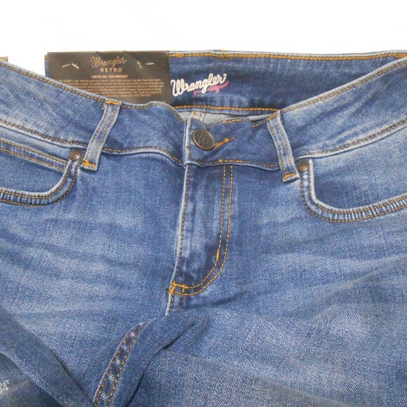 NEW WRANGLER RETRO MAE MID-RISE JEANS SIZE 3X34 STRAIGHT LEG STRETCH WAIST 👩🎁 - Picture 3 of 9